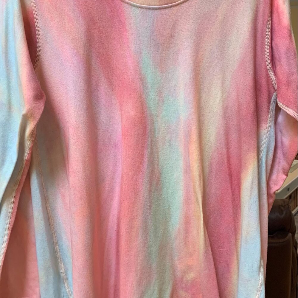SOFT SURROUNDINGS TUNIC SWEATSHIRT MULTI COLORED SIZE M